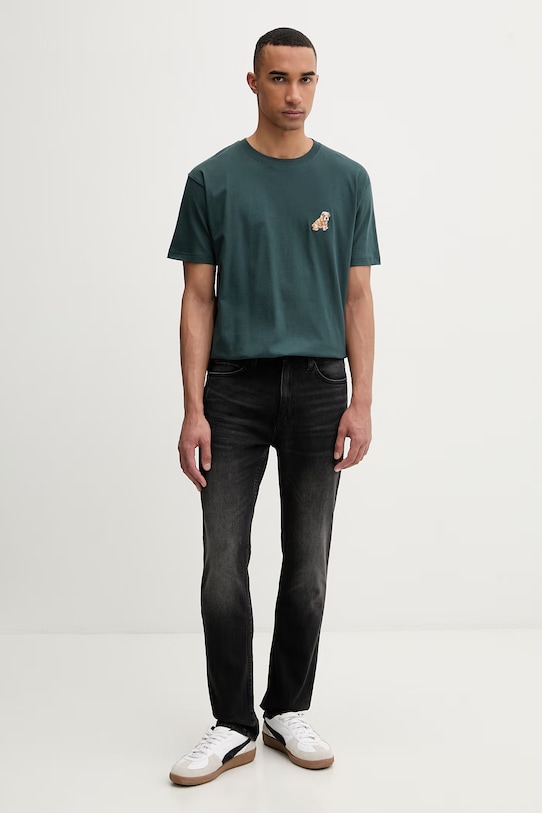 Kaotiko T-shirt bawełniany AS023.01.G002 zielony SS26