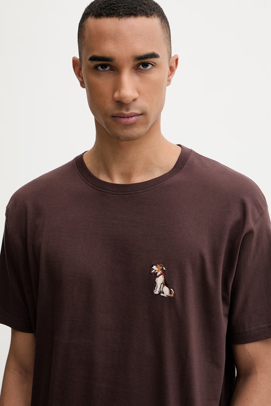 Kaotiko tricou din bumbac maro AS024.01.G002