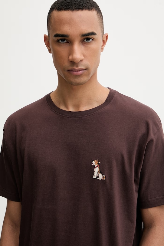 Kaotiko tricou din bumbac maro AS024.01.G002