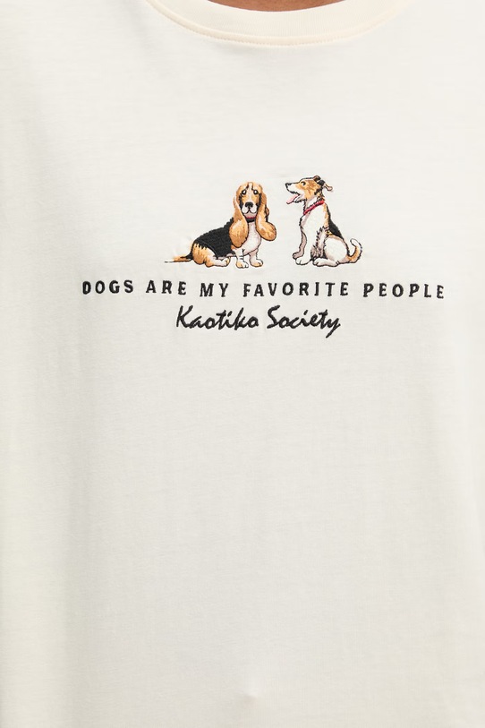 Kaotiko T-shirt bawełniany AS028.01.M002 beżowy