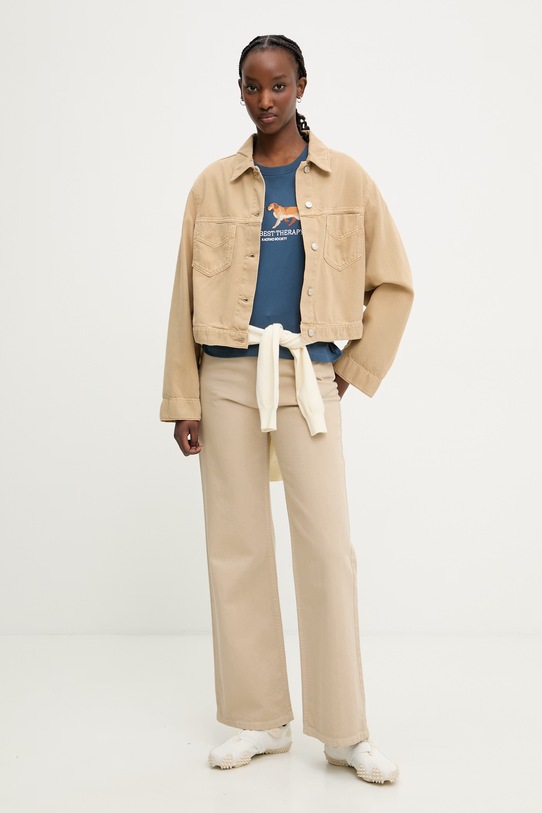 Kaotiko T-shirt bawełniany AS031.01.M002 granatowy SS26