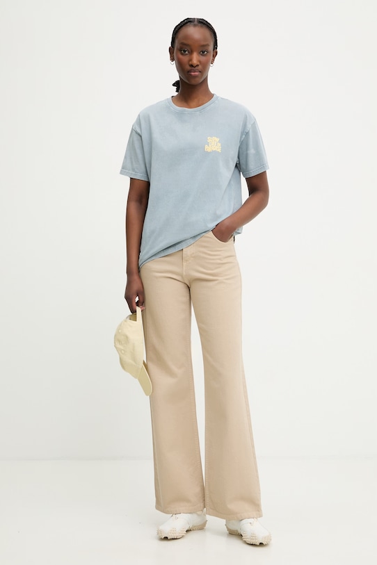 Kaotiko T-shirt bawełniany AS047.01.G002 niebieski SS26