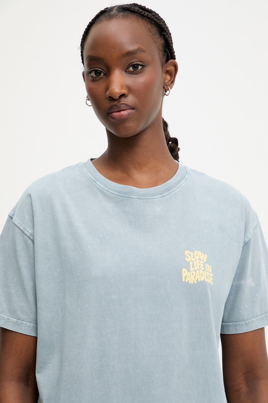 Kaotiko T-shirt bawełniany niebieski AS047.01.G002