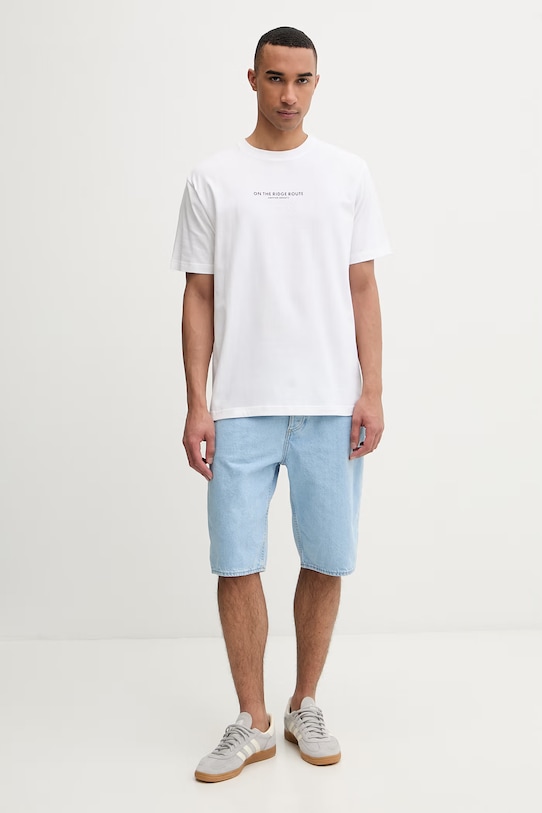 Kaotiko tricou din bumbac AS057.01.G002 alb SS26