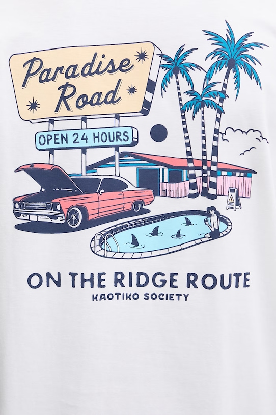 Kaotiko тениска от памук AS057.01.G002 бял