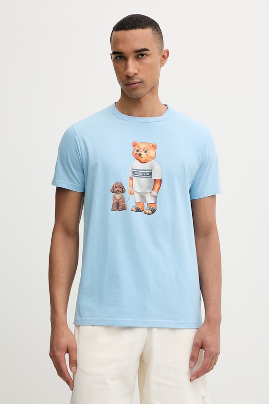 Baron Filou tricou din bumbac Filou CLXV. 000014898 albastru SS26