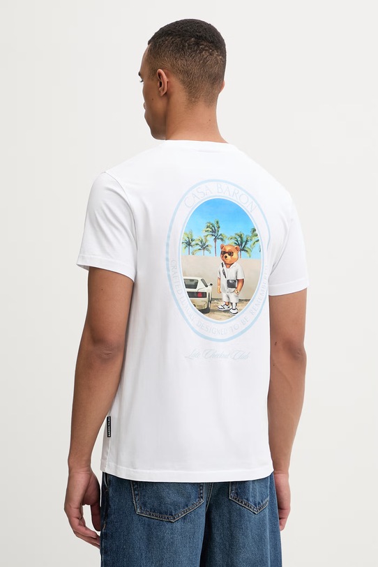 Baron Filou tricou din bumbac Filou CLXIX 000015601 alb SS26