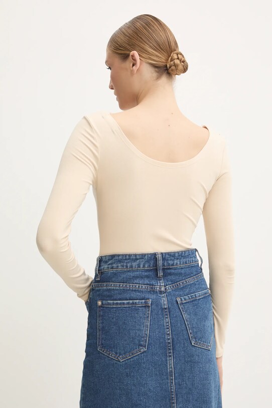 Oblečení Body s hedvábím Answear.LAB ASC1401.fos béžová