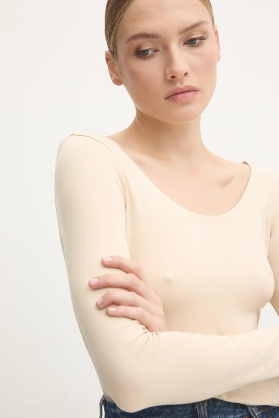 Answear Lab body cu mătase ASC1401.fos bej