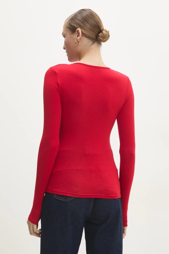 Îmbrăcăminte Answear Lab longsleeve din mătase ASC1309.fos rosu