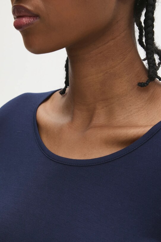 Лонгслів з шовком Answear.LAB ASC1309.fos темно-синій