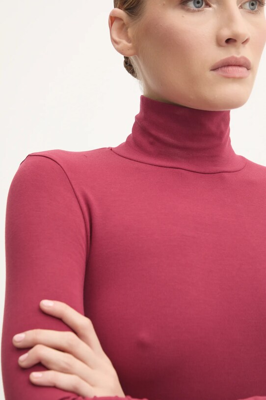 Ολόσωμη φόρμα με πρόσμιξη μεταξιού Answear.LAB ASC1402.fos κόκκινο