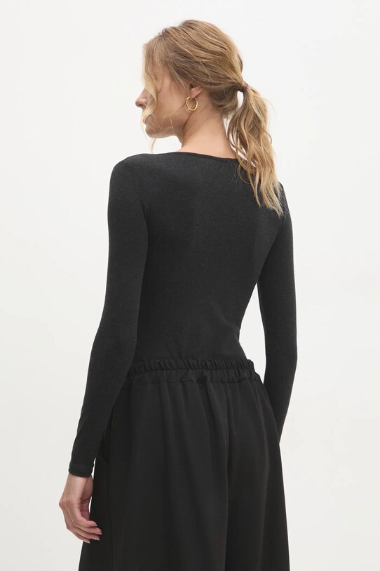 Odzież Answear.LAB body z jedwabiem ASC1403.fos czarny