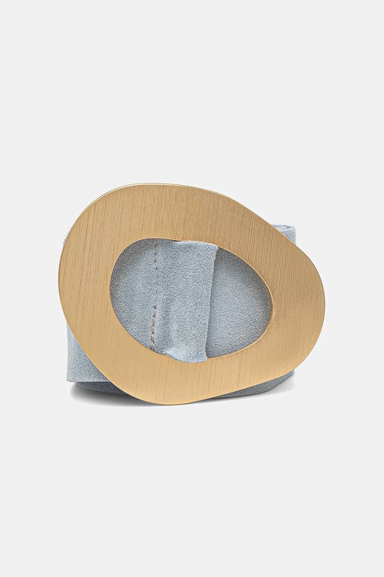 Answear Lab curea din piele intoarsa albastru C010.HWK