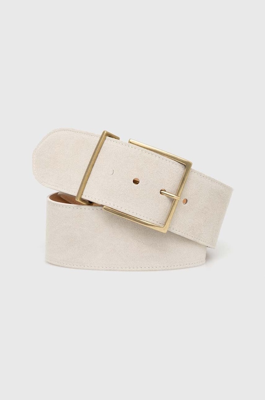 Замшевий ремінь Answear.LAB бежевий .0052.ijs