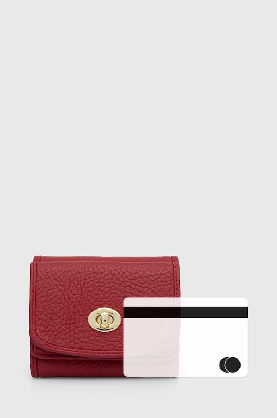 Answear Lab portofel de piele rosu 671.cms