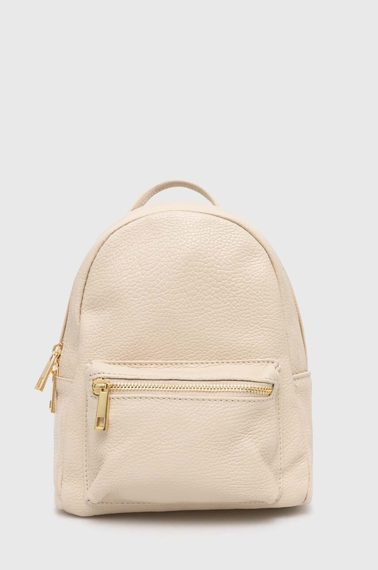 Δερμάτινο σακίδιο Answear.LAB λείο δέρμα μπεζ 942.HWK