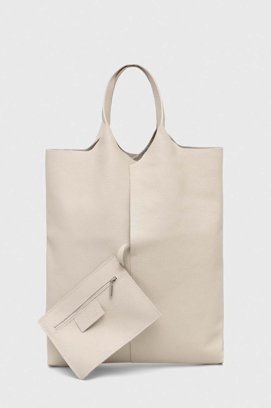 Δερμάτινη τσάντα Answear.LAB λείο δέρμα μπεζ 5200151.HWK