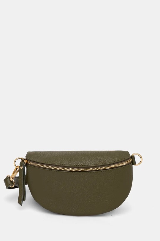 Answear Lab borseta de piele uni verde 565.HWK