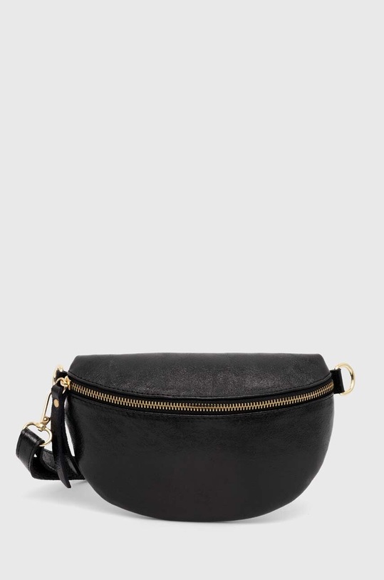 Answear Lab borseta de piele uni negru 565.HWK