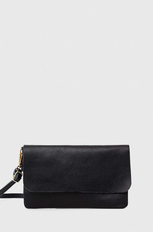 Answear Lab poseta de piele uni negru 433.HWK