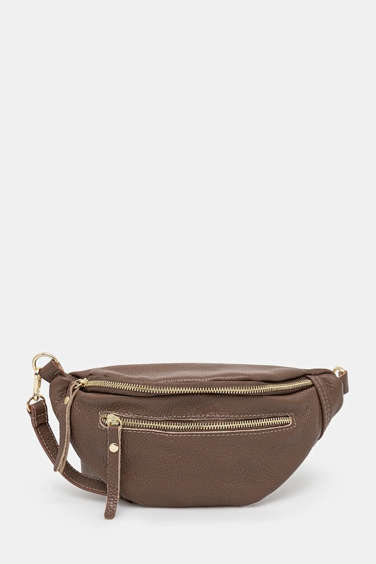 Answear Lab borseta de piele uni maro 886.HKK