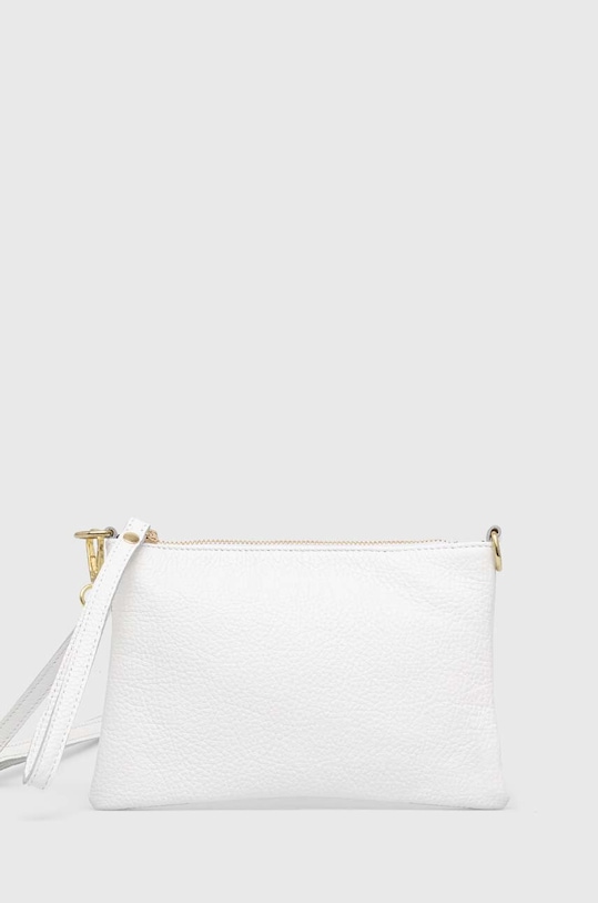 Answear Lab poseta de piele uni alb 679.HKK