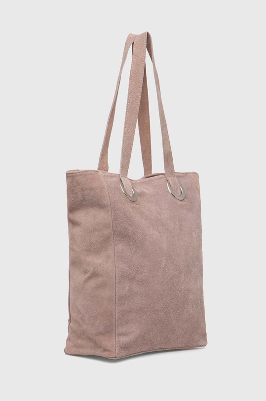 Answear Lab geanta de mana din piele intoarsa 734.0HKK roz WA00