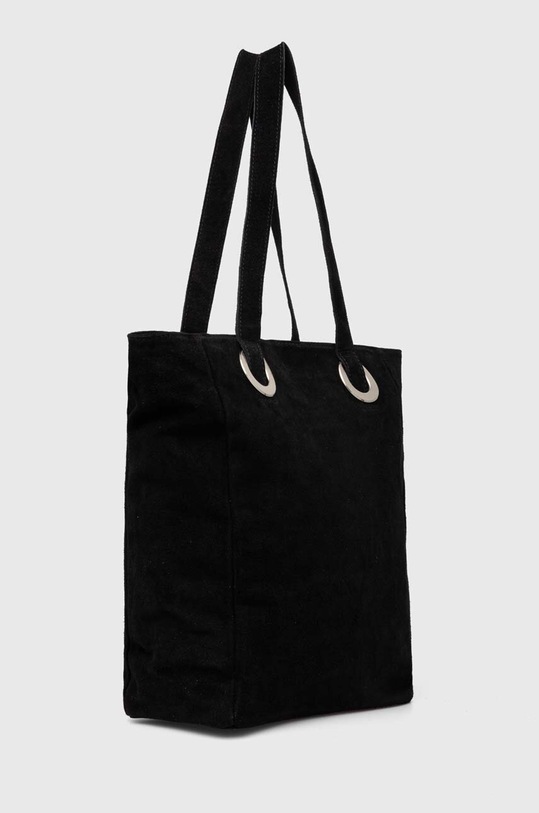 Answear Lab geanta de mana din piele intoarsa 734.0HKK negru WA00