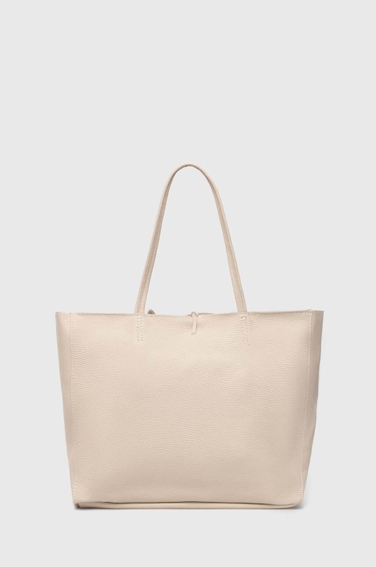 Kožená kabelka Answear.LAB usňová koža béžová 755.HWK