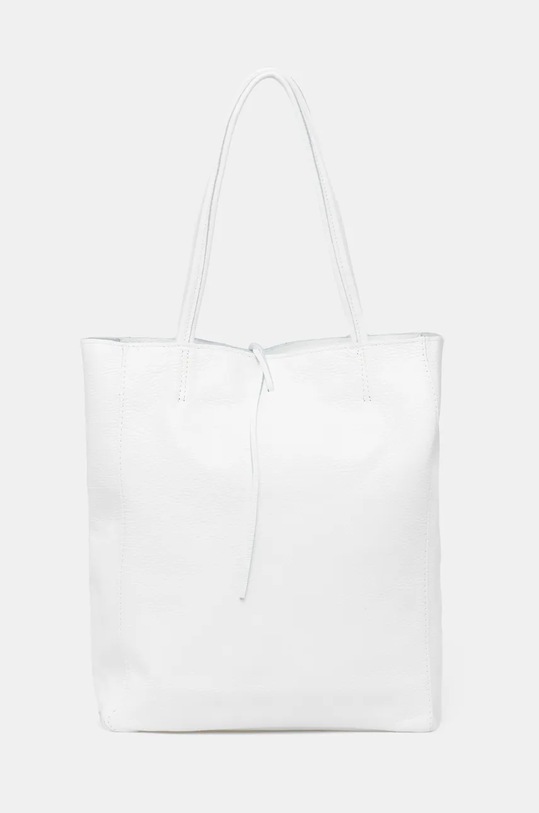 Answear.LAB torebka skórzana skóra licowa biały M075.HWK