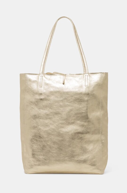 Answear.LAB torebka skórzana skóra licowa złoty M075.HWK