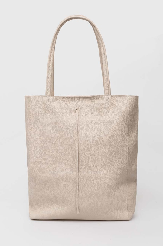 Answear.LAB torebka skórzana skóra licowa beżowy M075.HWK