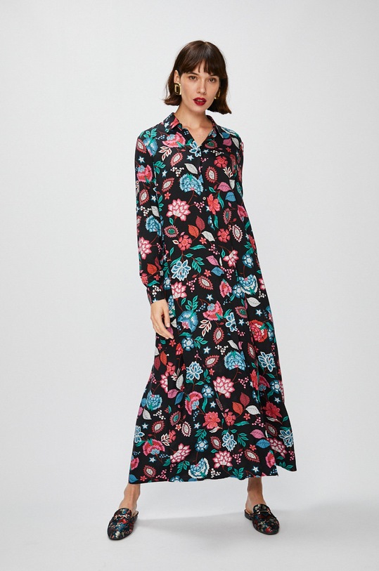 Answear - Šaty Falling In Autumn viskóza viacfarebná WA18.SUD009