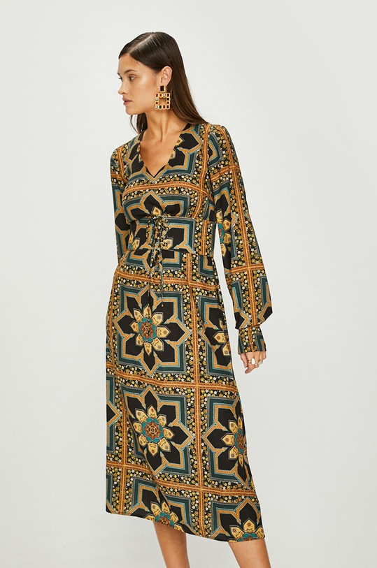 Answear - Šaty Heritage látka viacfarebná WA18.SUD075