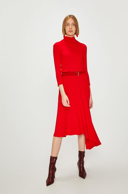 Answear - Šaty Watch Me midi červená WA18.SUD618