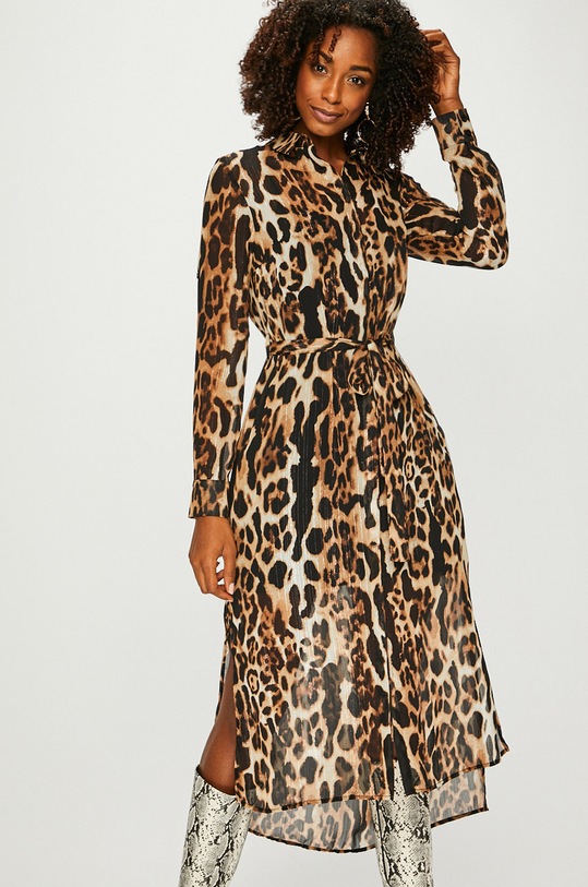 Answear - Šaty Animal Me maxi viacfarebná WA18.SUD634
