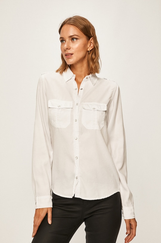 Answear Lab cămașă lung alb WA19.KDD014