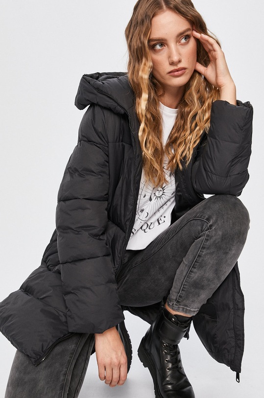 Answear - Bunda Answear.LAB oversize čierna WA20.KUD001