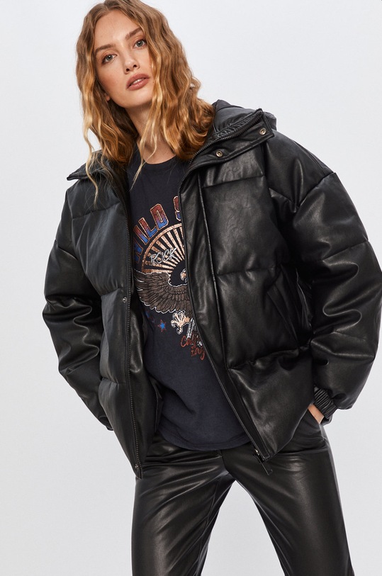 Answear - Bunda Answear.LAB zateplené čierna WA20.KUD010