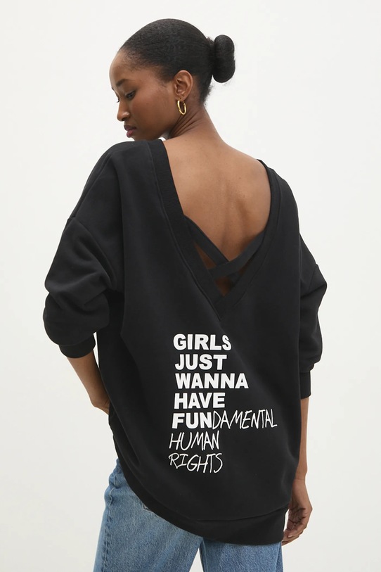 Mikina Answear.LAB bez kapuce černá ANS.23.1