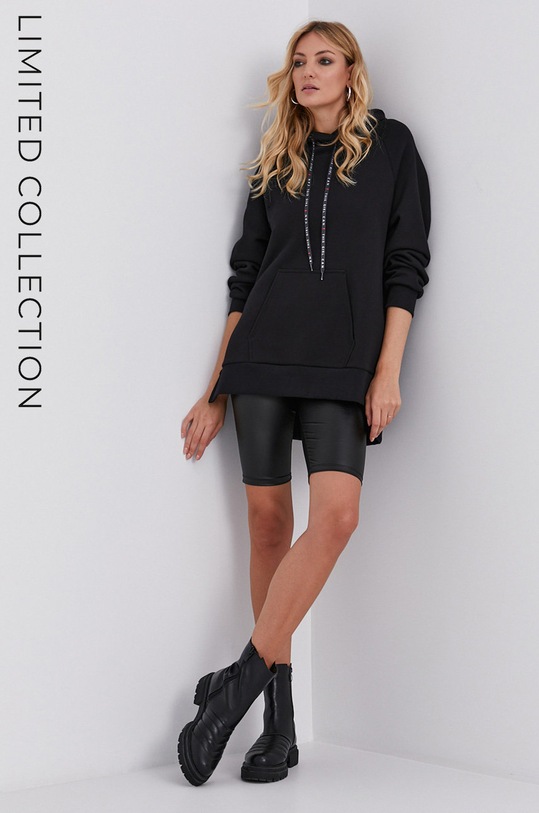 Mikina Answear.LAB ECO s kapucí černá WA21.BLD01C