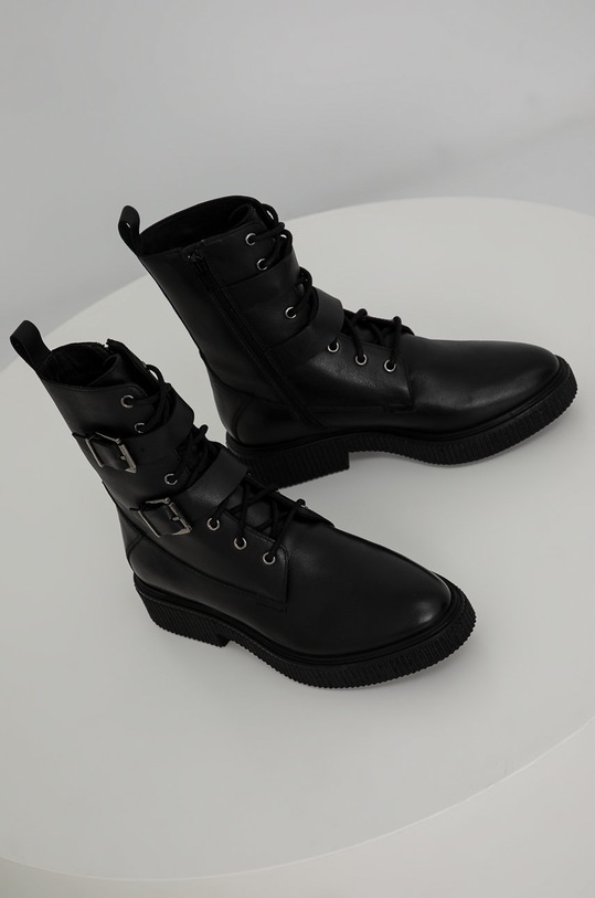 Answear.LAB Workery skórzane 8358.1.KR czarny WA21