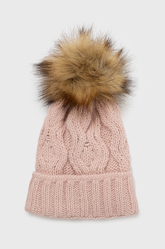 Answear Lab czapka i szalik 2205075.009.DB różowy WA22