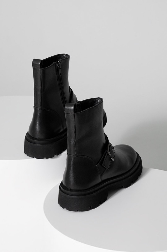 Kožené kotníkové boty Answear.LAB L.2112097.DB černá WA22