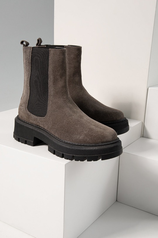 Semišové kotníkové boty Answear.LAB 220127.DB šedá WA22