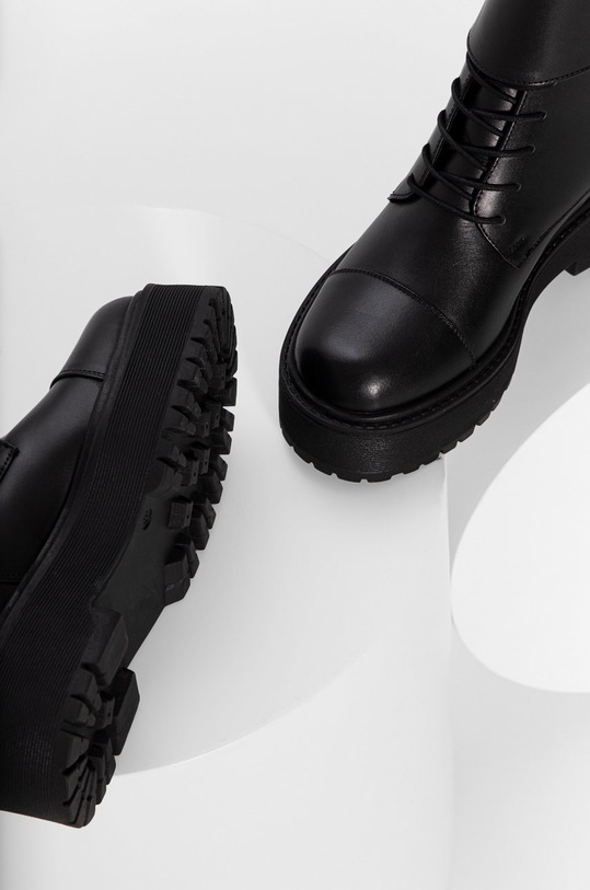 Answear Lab botki skórzane 220125.DB czarny WA22