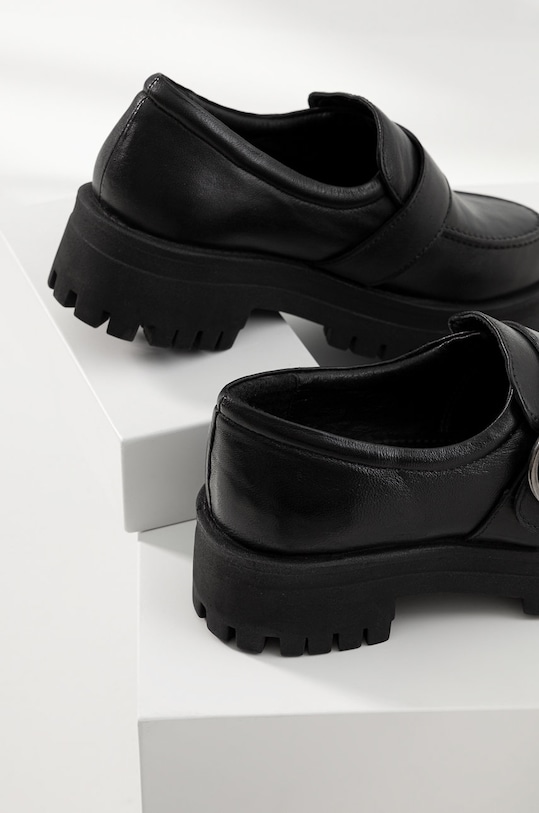 Obuwie Answear Lab mokasyny skórzane 220200.DB czarny