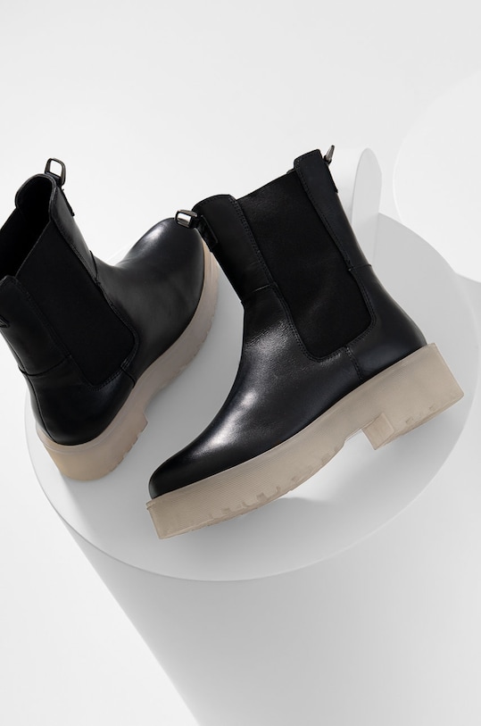 Answear Lab ghete chelsea de piele 5-8 cm negru 8116.DB