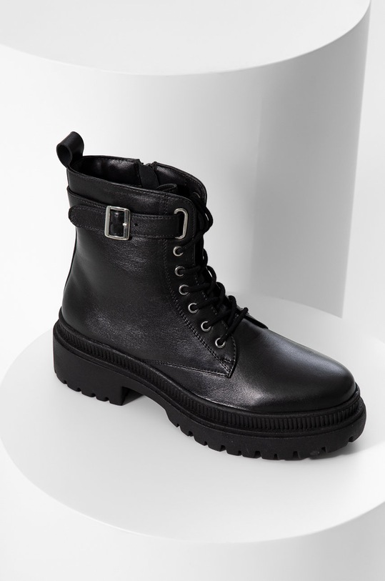 Answear Lab botki skórzane SV.21112.DB czarny WA22